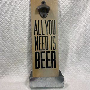 Beer Bottle Opener Sign